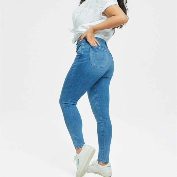 NWT American Eagle Soft Knit Jeggings, Moonstone Blue, Size 4 - Picture 1 of 4